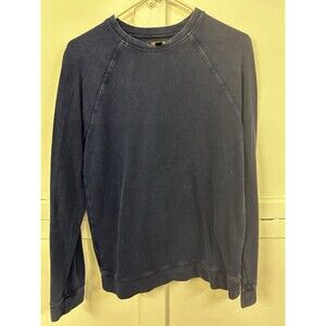 Nordstrom Men's Shop Waffle Knit Sweatshirt Thermal Long Sleeve Shirt Small Navy